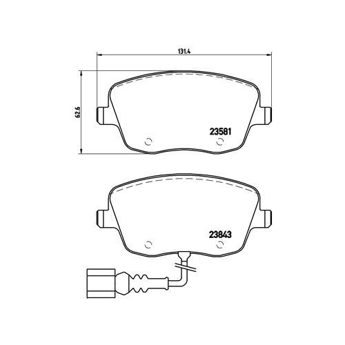 BREMBO Bremsbelagsatz, Scheibenbremse PRIME LINE