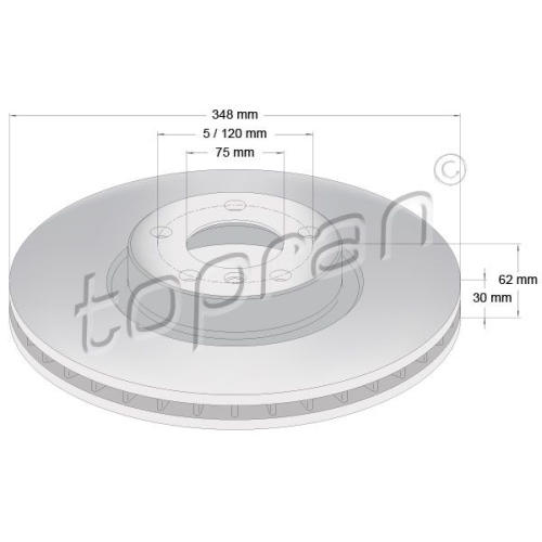 TOPRAN Bremsscheibe COATED