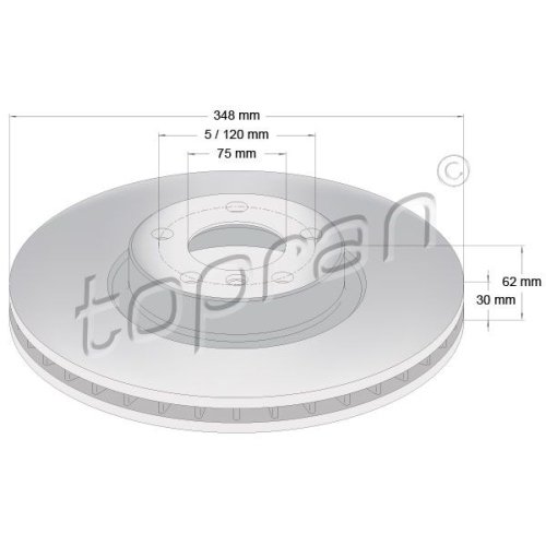 TOPRAN Bremsscheibe COATED