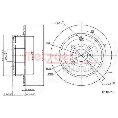 METZGER Bremsscheibe GREENPARTS