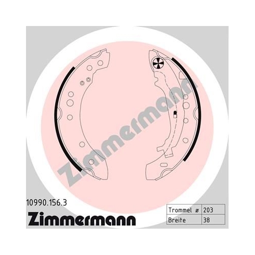 ZIMMERMANN Bremsbackensatz