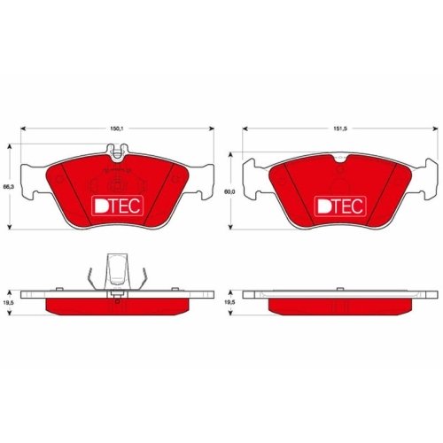 TRW Bremsbelagsatz, Scheibenbremse DTEC COTEC