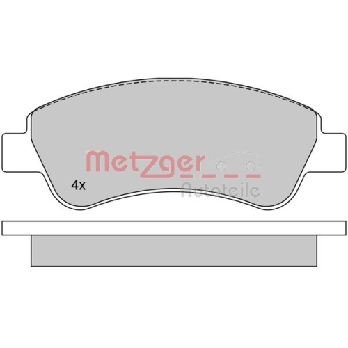 METZGER Bremsbelagsatz, Scheibenbremse GREENPARTS