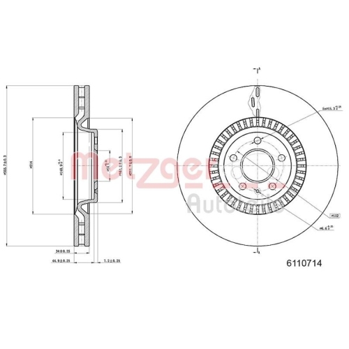 METZGER Bremsscheibe GREENPARTS