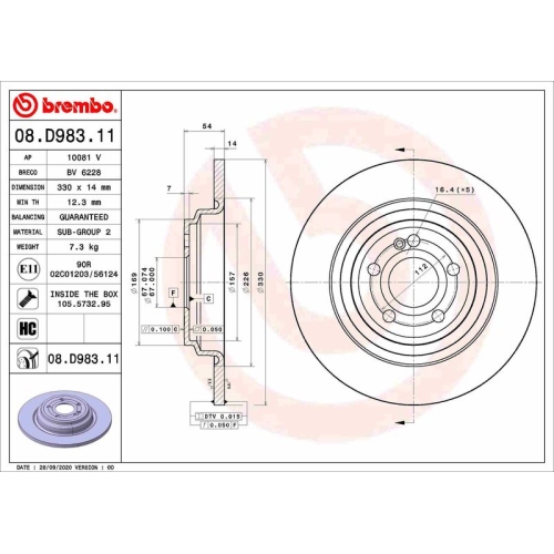 BREMBO Bremsscheibe PRIME LINE - UV Coated