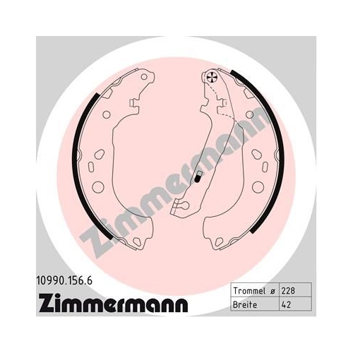 ZIMMERMANN Bremsbackensatz