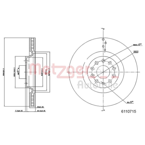 METZGER Bremsscheibe GREENPARTS