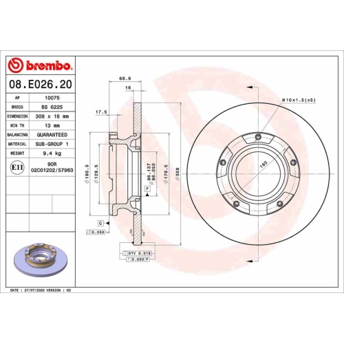 BREMBO Bremsscheibe PRIME LINE