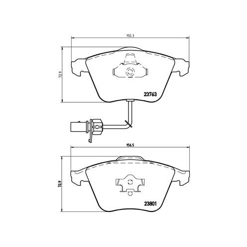 BREMBO Bremsbelagsatz, Scheibenbremse PRIME LINE