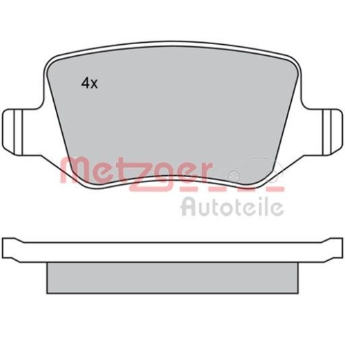 METZGER Bremsbelagsatz, Scheibenbremse GREENPARTS