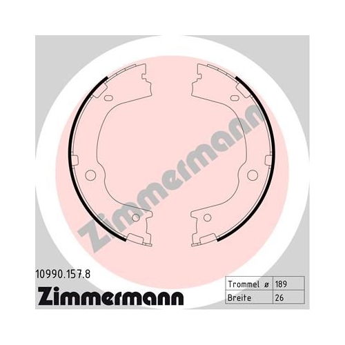 ZIMMERMANN Bremsbackensatz, Feststellbremse