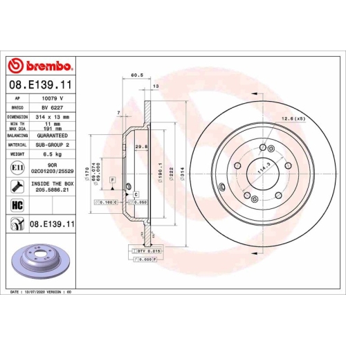 BREMBO Bremsscheibe PRIME LINE - UV Coated