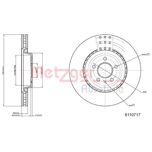 METZGER Bremsscheibe GREENPARTS