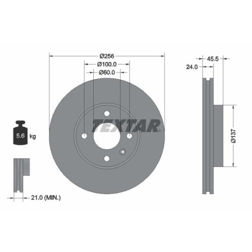 TEXTAR Bremsscheibe