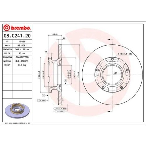 BREMBO Bremsscheibe PRIME LINE