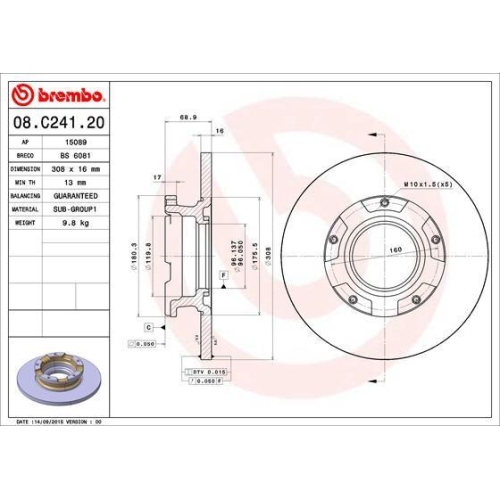 BREMBO Bremsscheibe PRIME LINE