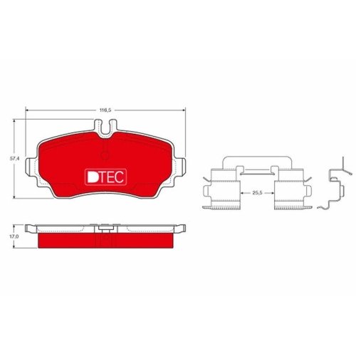 TRW Bremsbelagsatz, Scheibenbremse DTEC COTEC