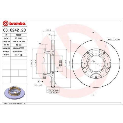 BREMBO Bremsscheibe PRIME LINE