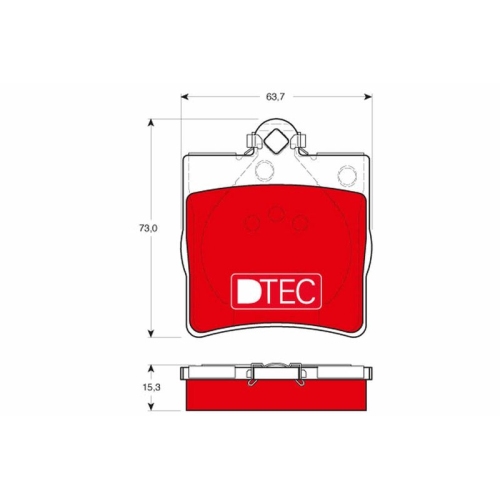 TRW Bremsbelagsatz, Scheibenbremse DTEC COTEC