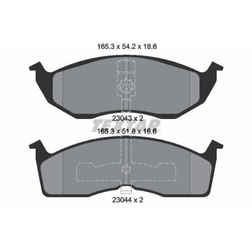 TEXTAR Bremsbelagsatz, Scheibenbremse