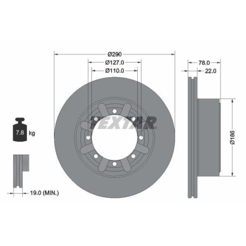 TEXTAR Bremsscheibe PRO