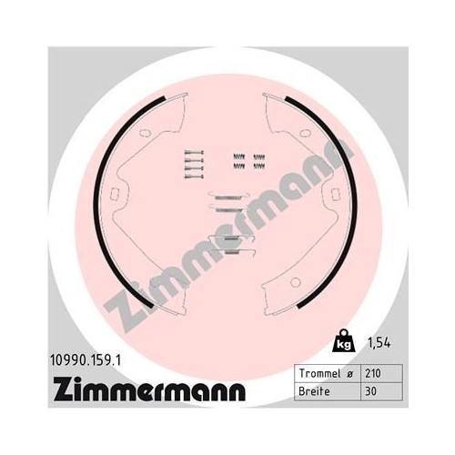 ZIMMERMANN Bremsbackensatz, Feststellbremse