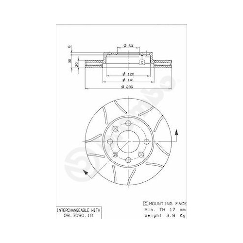 BREMBO Bremsscheibe XTRA LINE - Max