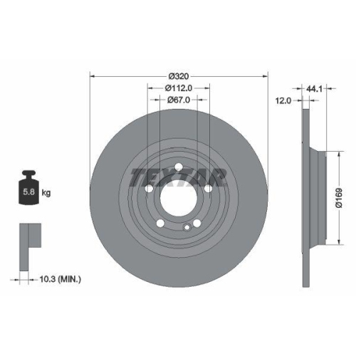 TEXTAR Bremsscheibe PRO