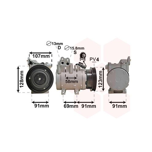 VAN WEZEL Kompressor, Klimaanlage