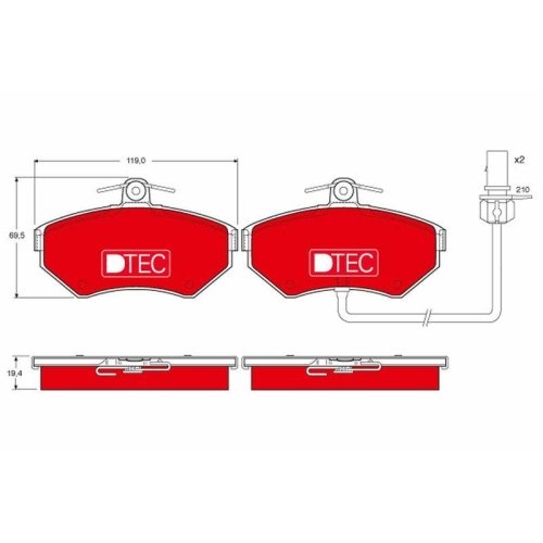 TRW Bremsbelagsatz, Scheibenbremse DTEC COTEC