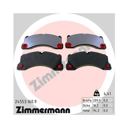 ZIMMERMANN Bremsbelagsatz, Scheibenbremse pb:z