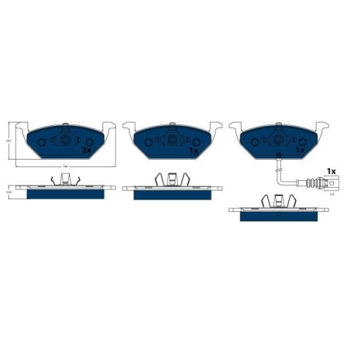 TRW Bremsbelagsatz, Scheibenbremse ELECTRIC BLUE