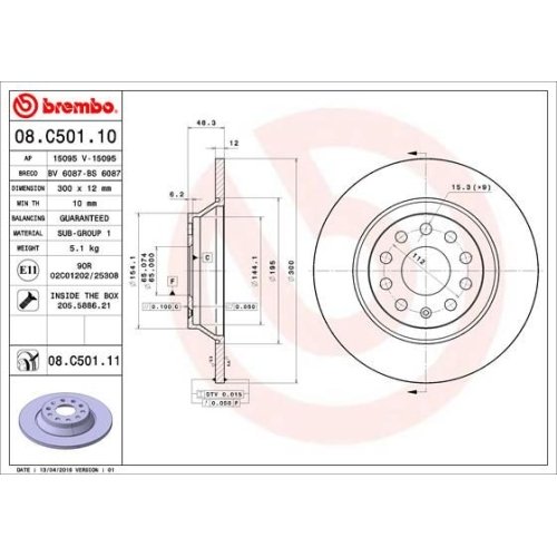 BREMBO Bremsscheibe PRIME LINE - UV Coated