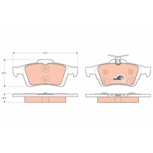 TRW Bremsbelagsatz, Scheibenbremse COTEC