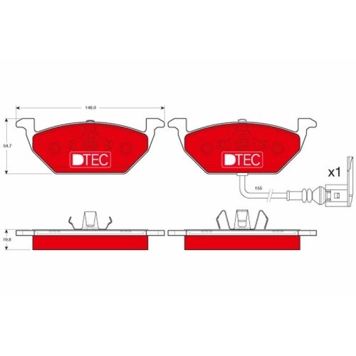 TRW Bremsbelagsatz, Scheibenbremse DTEC COTEC