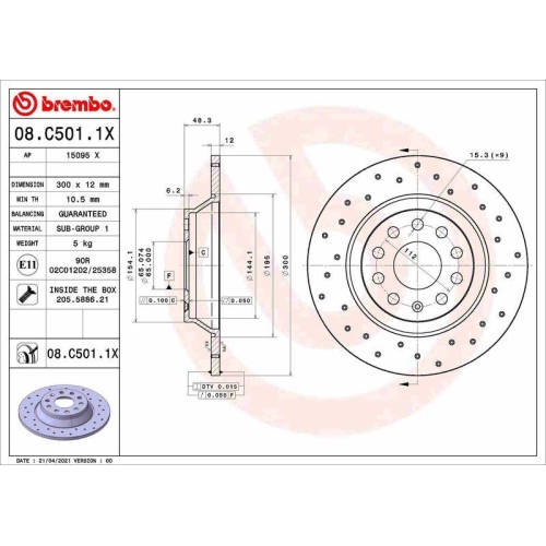 BREMBO Bremsscheibe XTRA LINE - Xtra