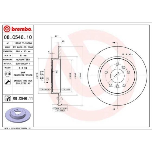 BREMBO Bremsscheibe PRIME LINE - UV Coated