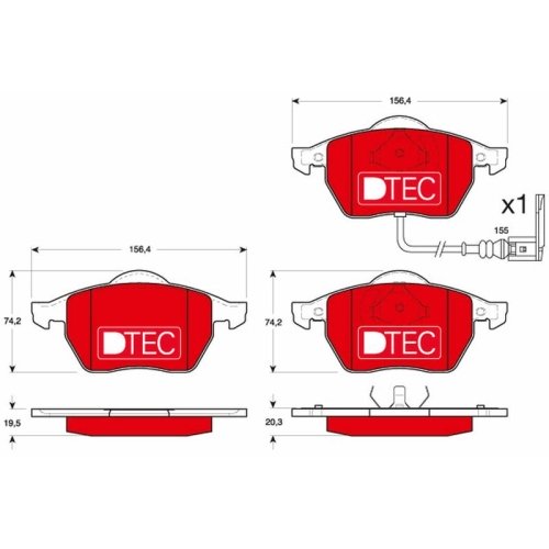 TRW Bremsbelagsatz, Scheibenbremse DTEC COTEC