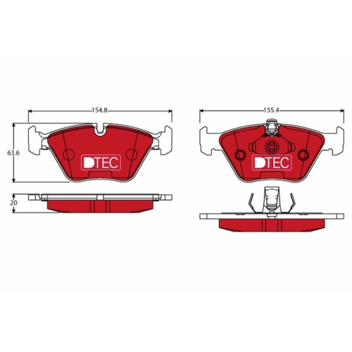 TRW Bremsbelagsatz, Scheibenbremse DTEC COTEC