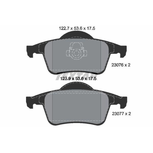 TEXTAR Bremsbelagsatz, Scheibenbremse Q+