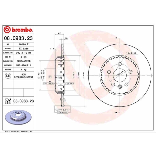 BREMBO Bremsscheibe PRIME LINE - Lightweight