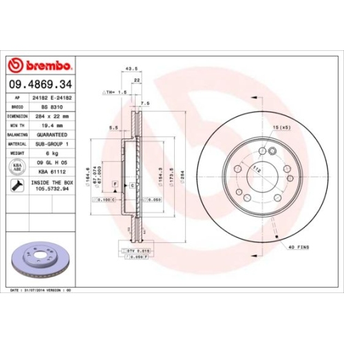 BREMBO Bremsscheibe PRIME LINE