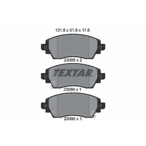 TEXTAR Bremsbelagsatz, Scheibenbremse