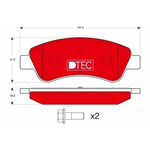 TRW Bremsbelagsatz, Scheibenbremse DTEC COTEC