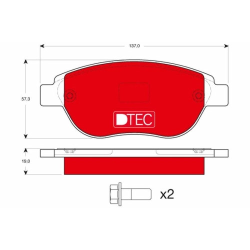 TRW Bremsbelagsatz, Scheibenbremse DTEC COTEC