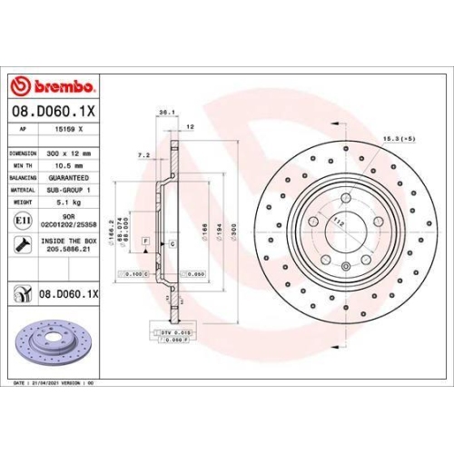 BREMBO Bremsscheibe XTRA LINE - Xtra