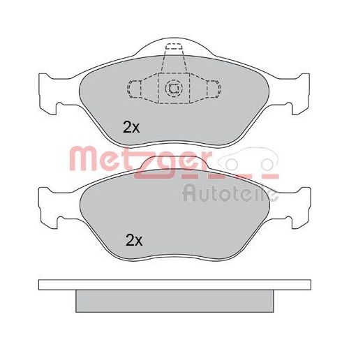 METZGER Bremsbelagsatz, Scheibenbremse