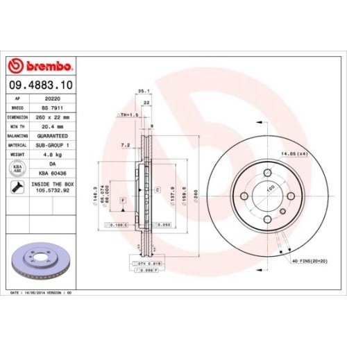 BREMBO Bremsscheibe PRIME LINE