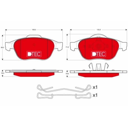 TRW Bremsbelagsatz, Scheibenbremse DTEC COTEC