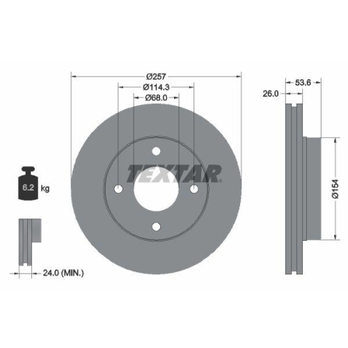 TEXTAR Bremsscheibe PRO